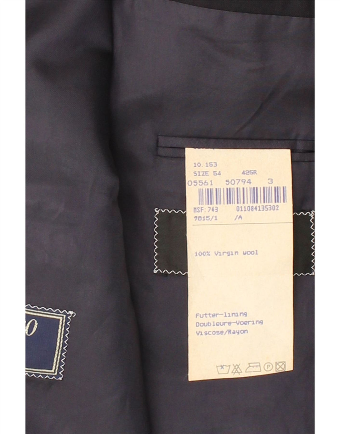 BAUMLER Mens 3 Button Blazer Jacket IT 54 2XL Black Virgin Wool Vintage Baumler and Second-Hand Baumler from Messina Hembry 