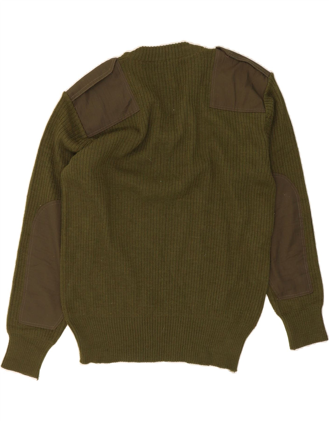 LA GRIFFE Mens V-Neck Jumper Sweater Large Khaki Vintage La Griffe and Second-Hand La Griffe from Messina Hembry 