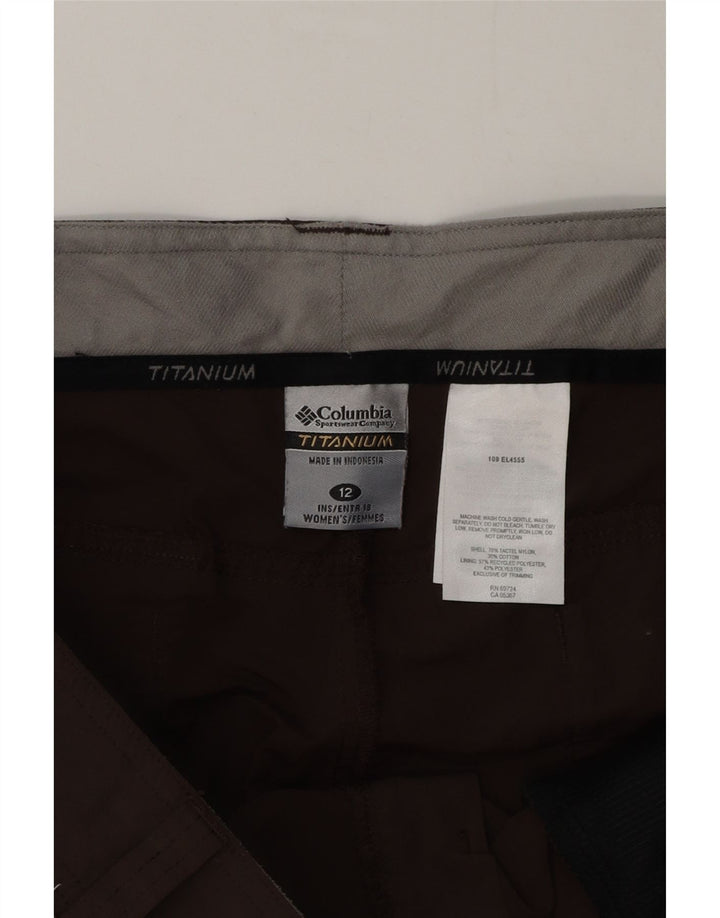 Columbia Bermuda Cargo pour femme US 12 Large W36 Nylon marron