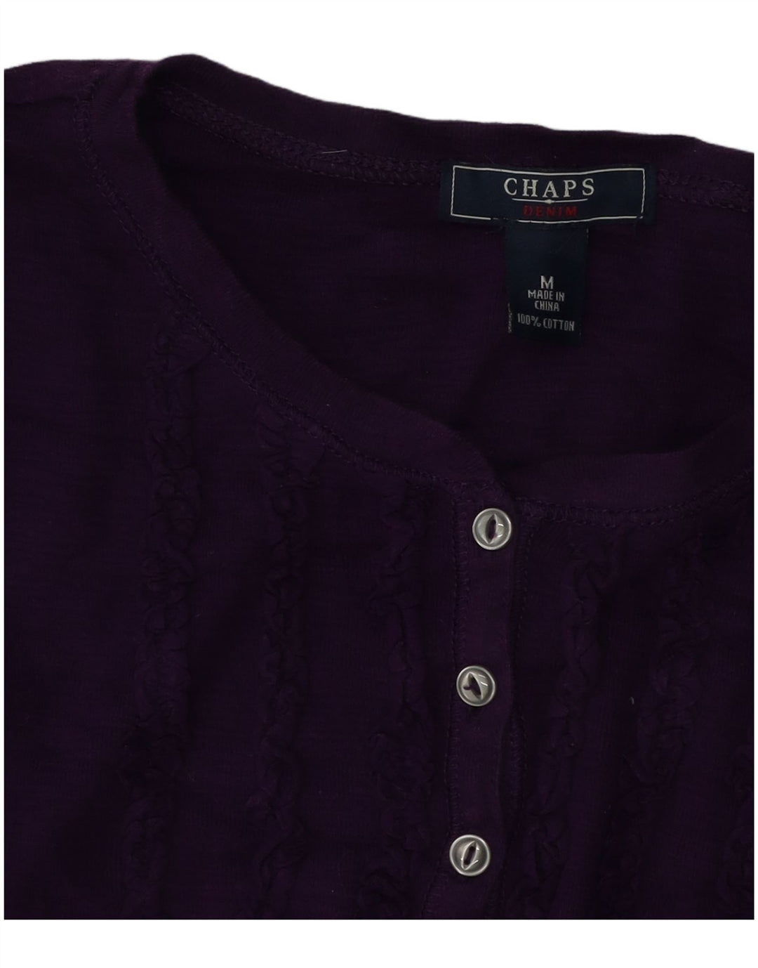 Chaps Haut à manches longues pour femme UK 44 Coton Violet Moyen