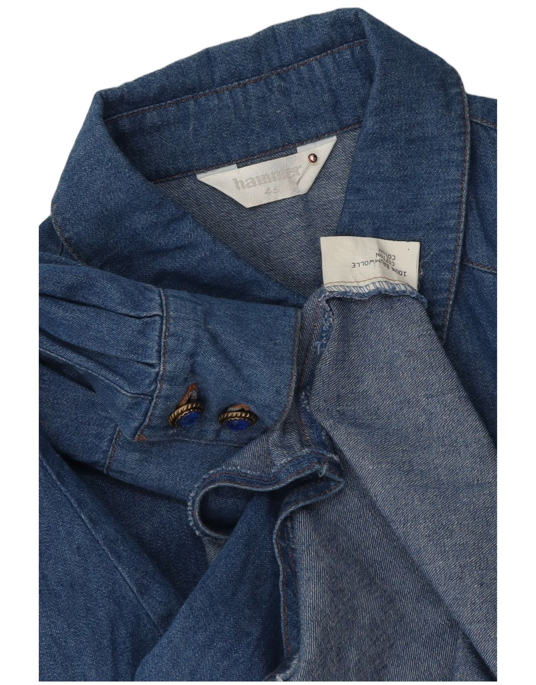 Hammer Chemise en Jean Oversize Femme EU 46 XL Bleu Coton