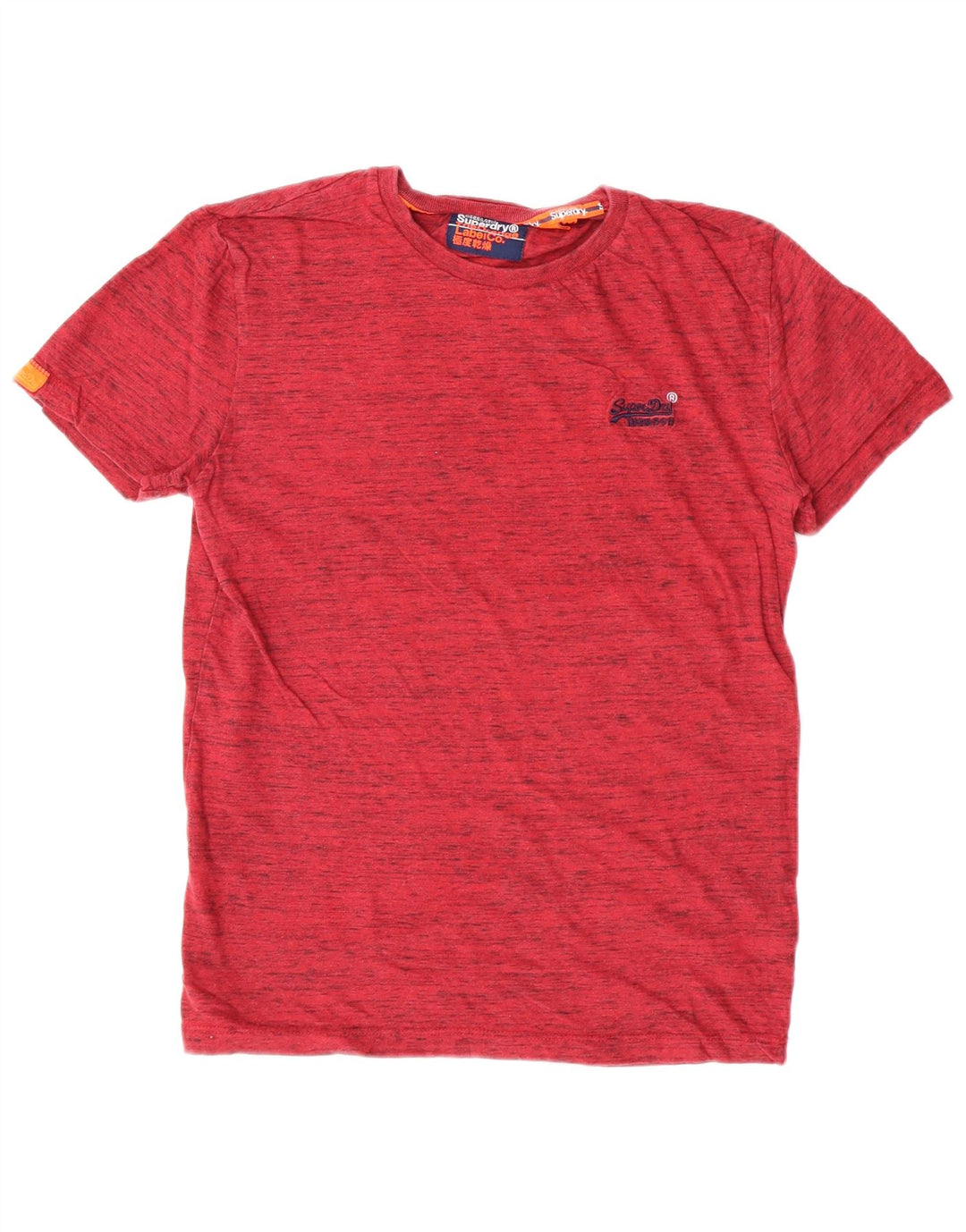 Superdry T-Shirt Homme Rouge Moyen Moucheté Coton