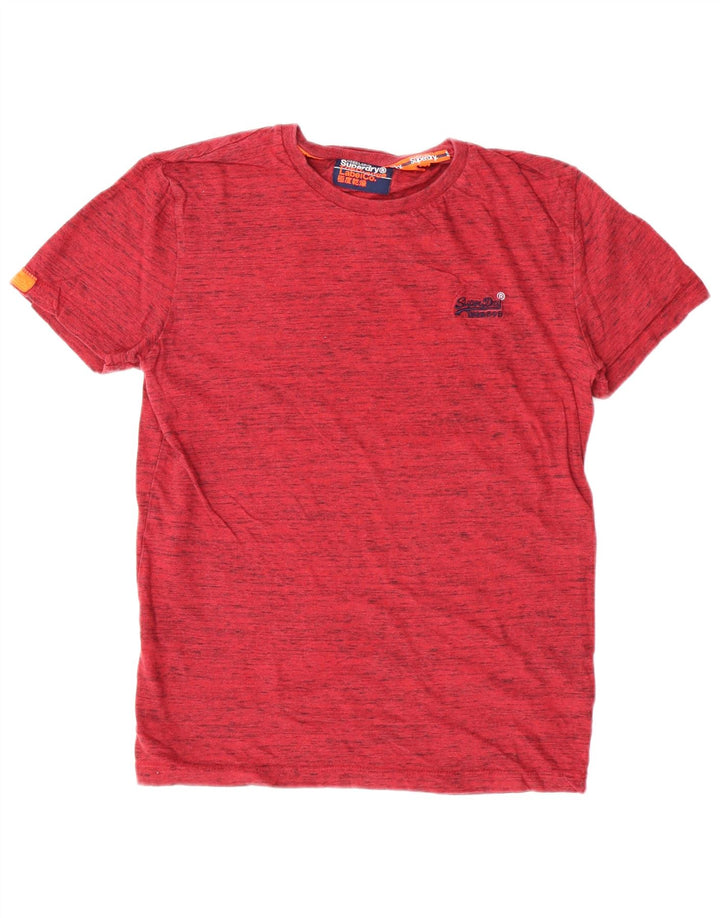 Superdry T-Shirt Homme Rouge Moyen Moucheté Coton