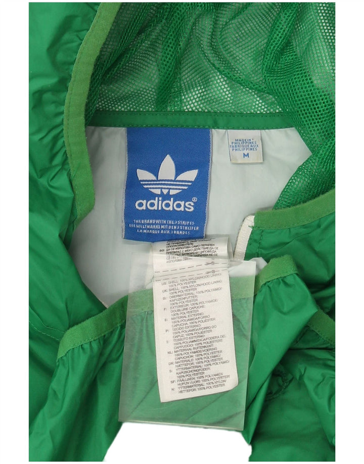 Adidas Veste de pluie à capuche pour homme UK 38 Nylon vert moyen