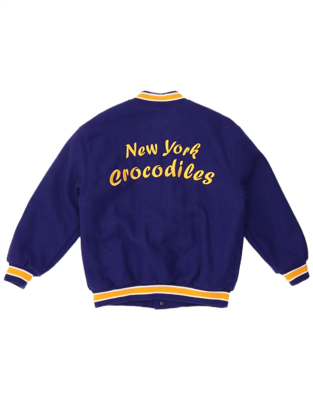 ZARA Veste universitaire graphique New York Crocodiles pour fille 9-10 ans Bleu marine