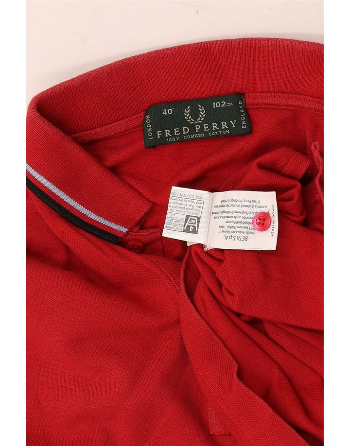 Fred Perry Polo Homme Rouge Moyen Coton