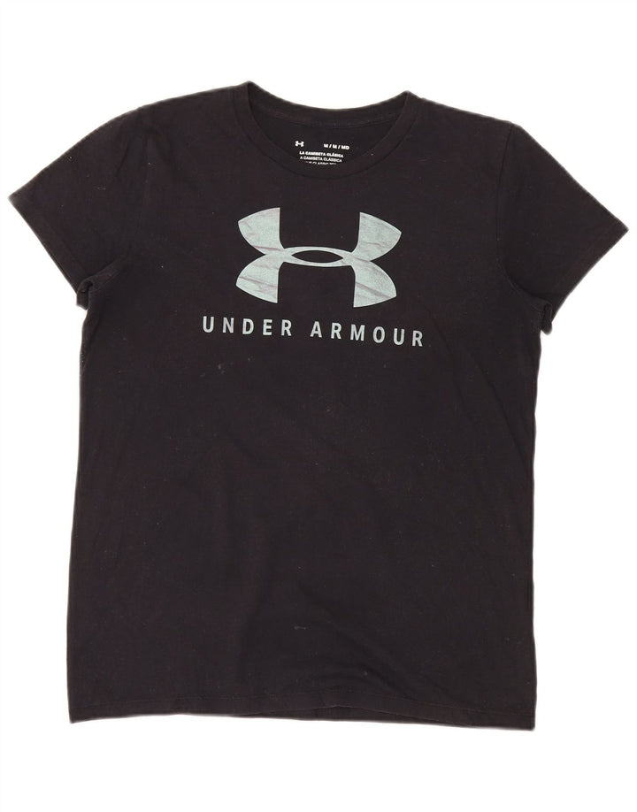 Under Armour T-shirt graphique pour femme UK 12 Noir moyen