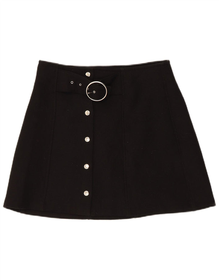 Zara Femme Mini Jupe Petit W26 Noir Polyester