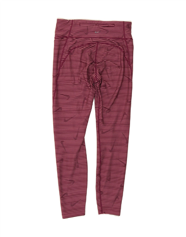 NIKE Womens Dri Fit Leggings UK 8 Small  Pink Striped Polyester Vintage Nike and Second-Hand Nike from Messina Hembry 