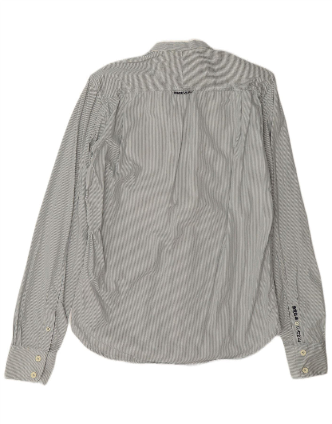 Superdry Chemise Homme Gris Moyen Pinstripe Cotton