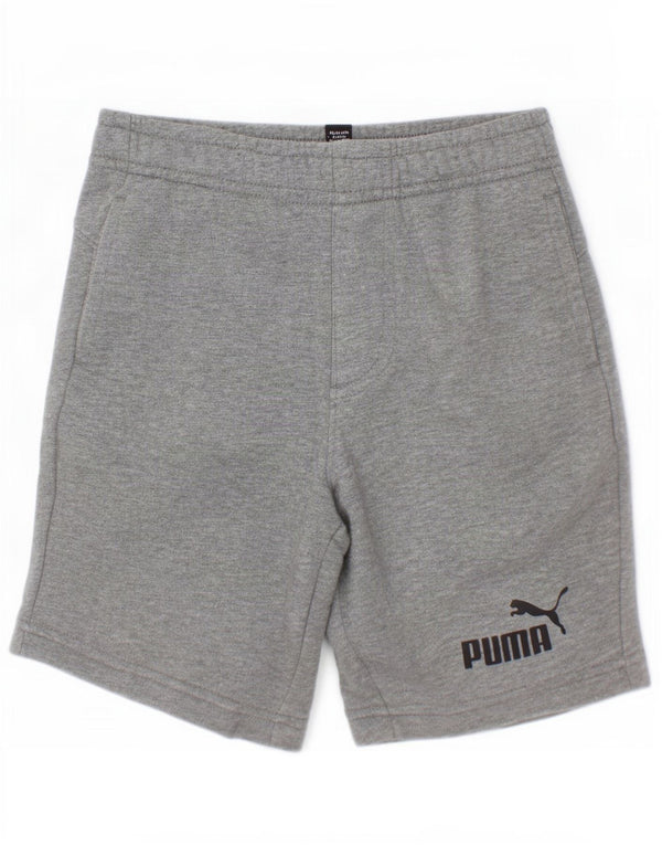 Puma Short de Sport Garçon 7-8 Ans Gris Coton