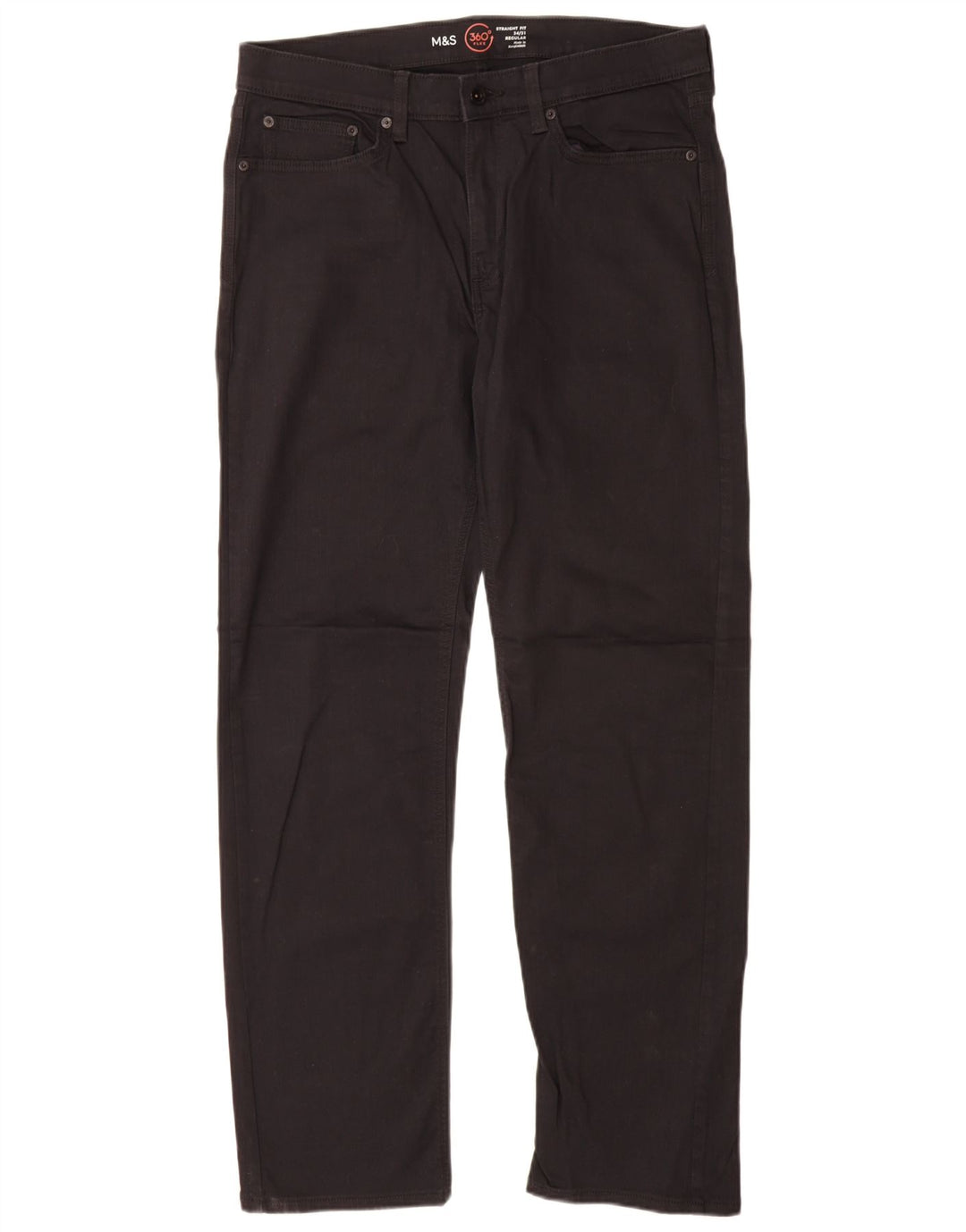 Marks & Spencer Jean droit régulier pour homme W34 L31 coton noir