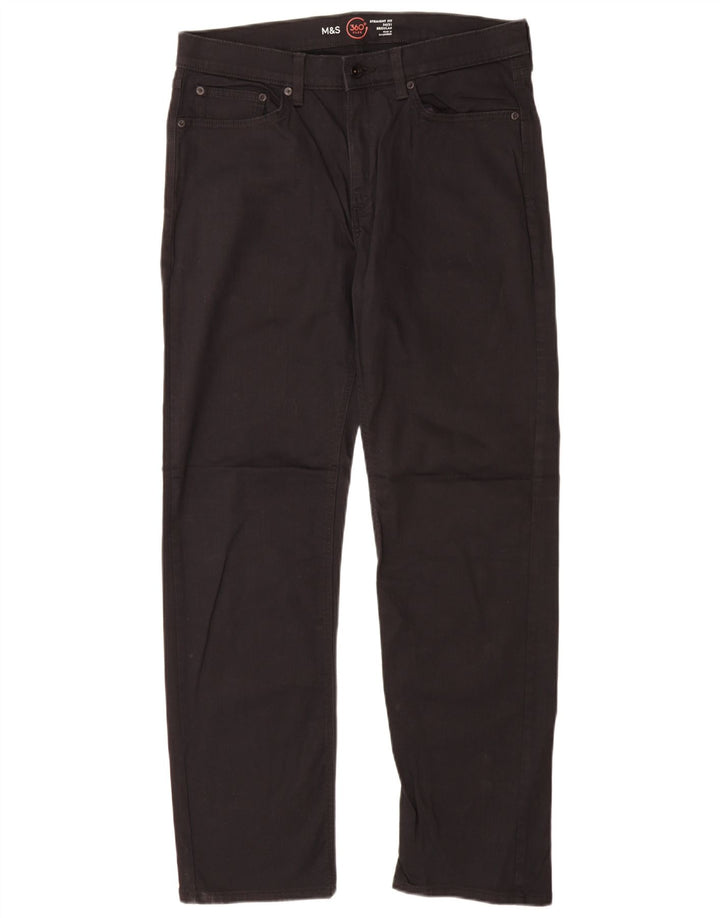 Marks & Spencer Jean droit régulier pour homme W34 L31 coton noir