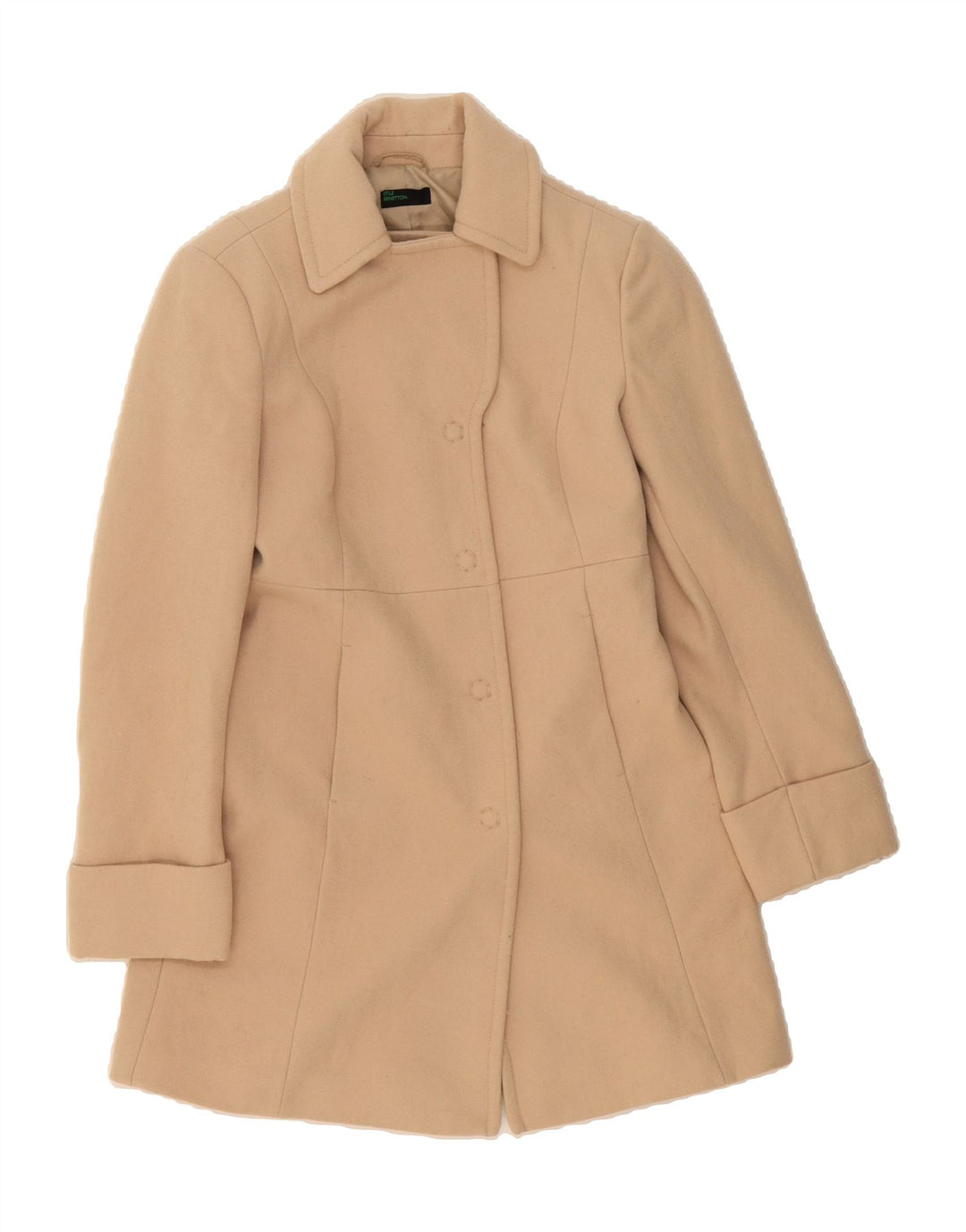 BENETTON Womens Overcoat IT 40 Small Beige Vintage Benetton and Second-Hand Benetton from Messina Hembry 