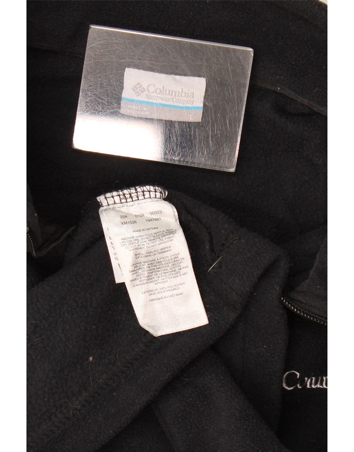 Columbia Pull polaire à col zippé pour homme Taille L Noir Polyester