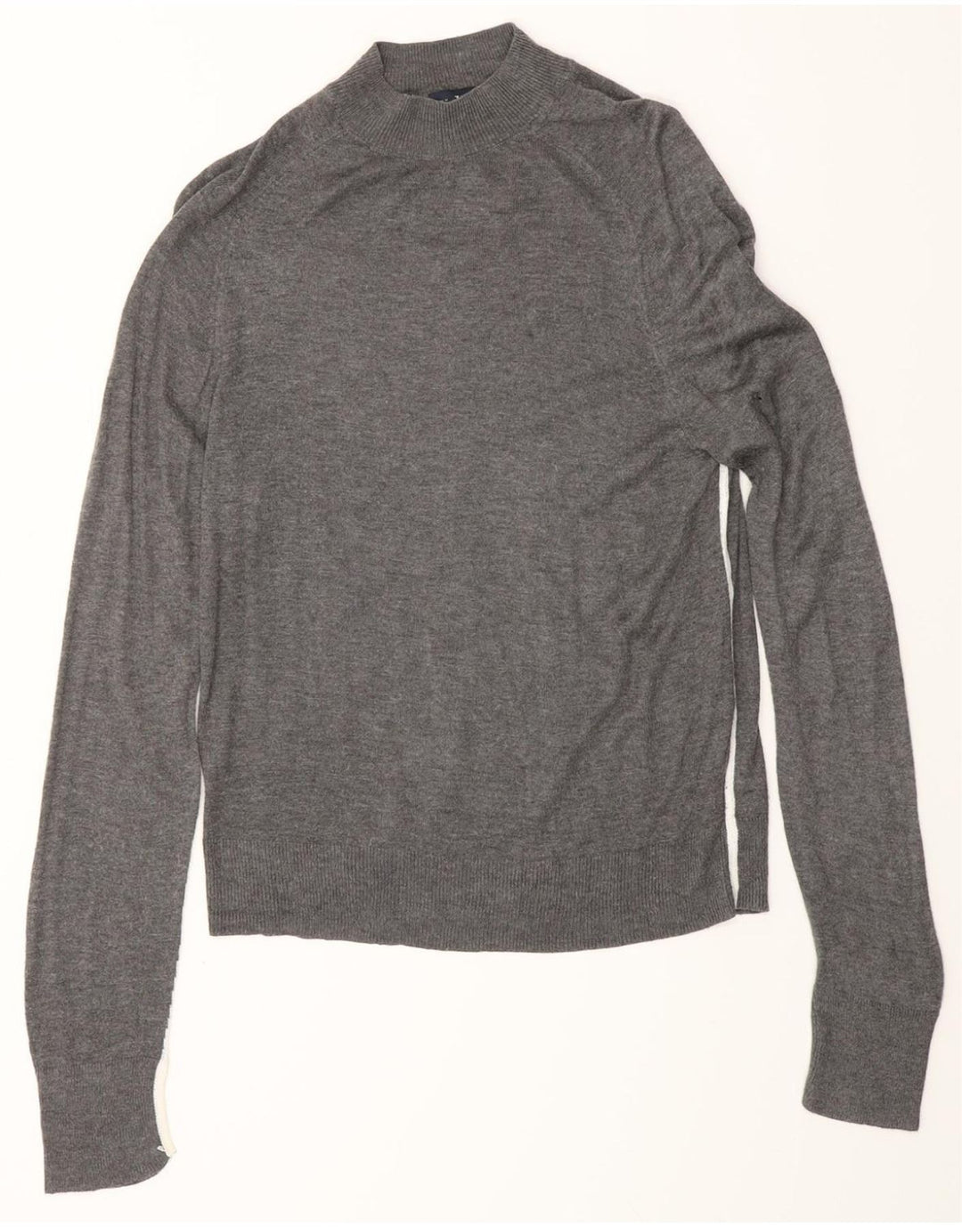 ZARA Pull à col roulé pour femme UK 12 Gris moyen Viscose