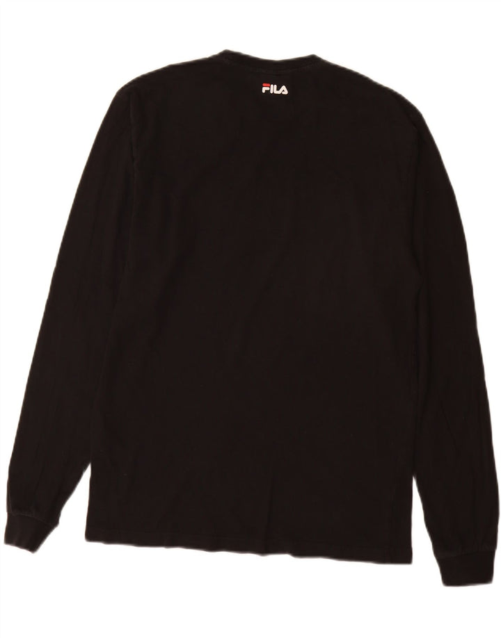 Fila Haut Graphique à Manches Longues XS Homme Noir Coton