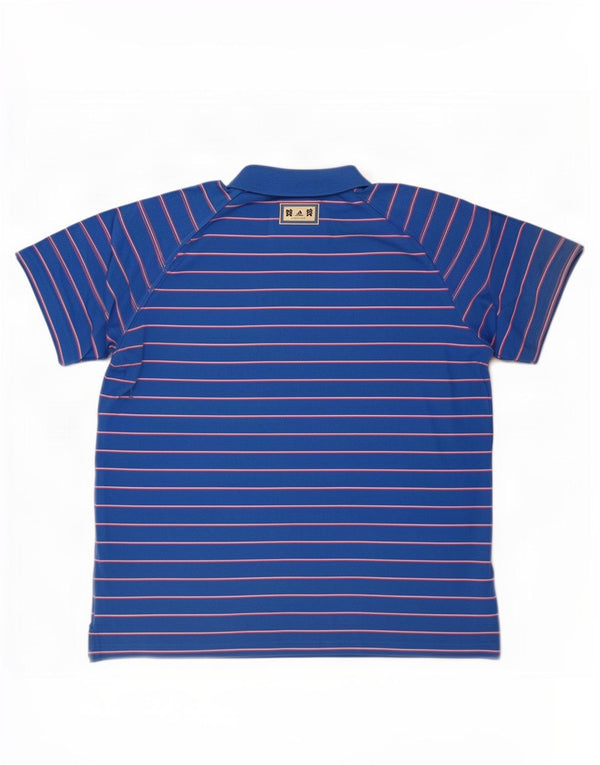 Adidas Polo Homme XL Bleu Rayé Coton