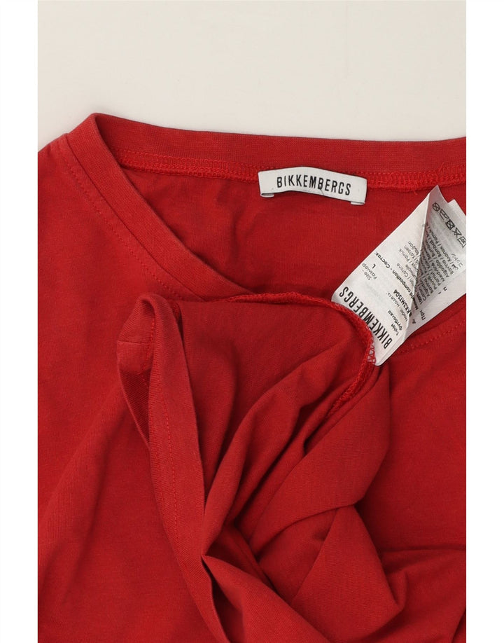 Bikkembergs T-shirt graphique pour homme en coton rouge