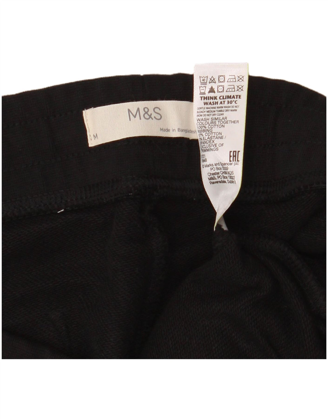 Marks & Spencer Pantalon de survêtement pour homme en coton noir moyen