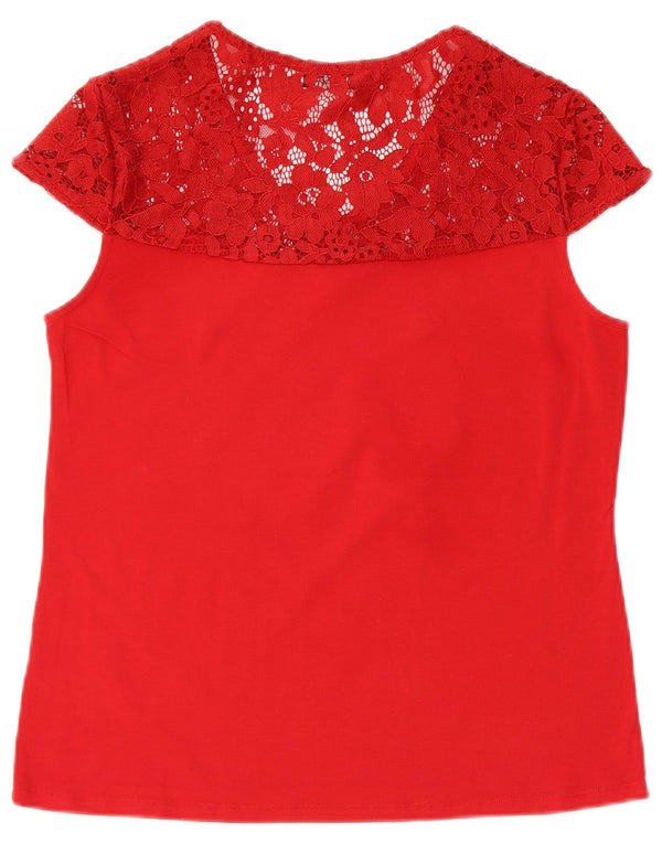 GUESS Chemisier Femme UK 12 Medium Rouge Floral