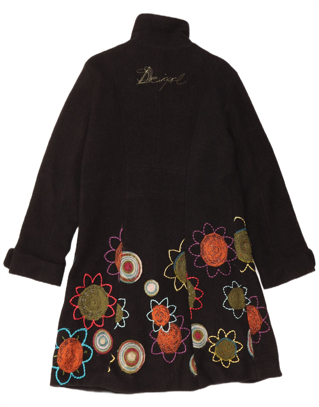 Desigual Pardessus graphique pour femme EU 44 XL Noir Floral