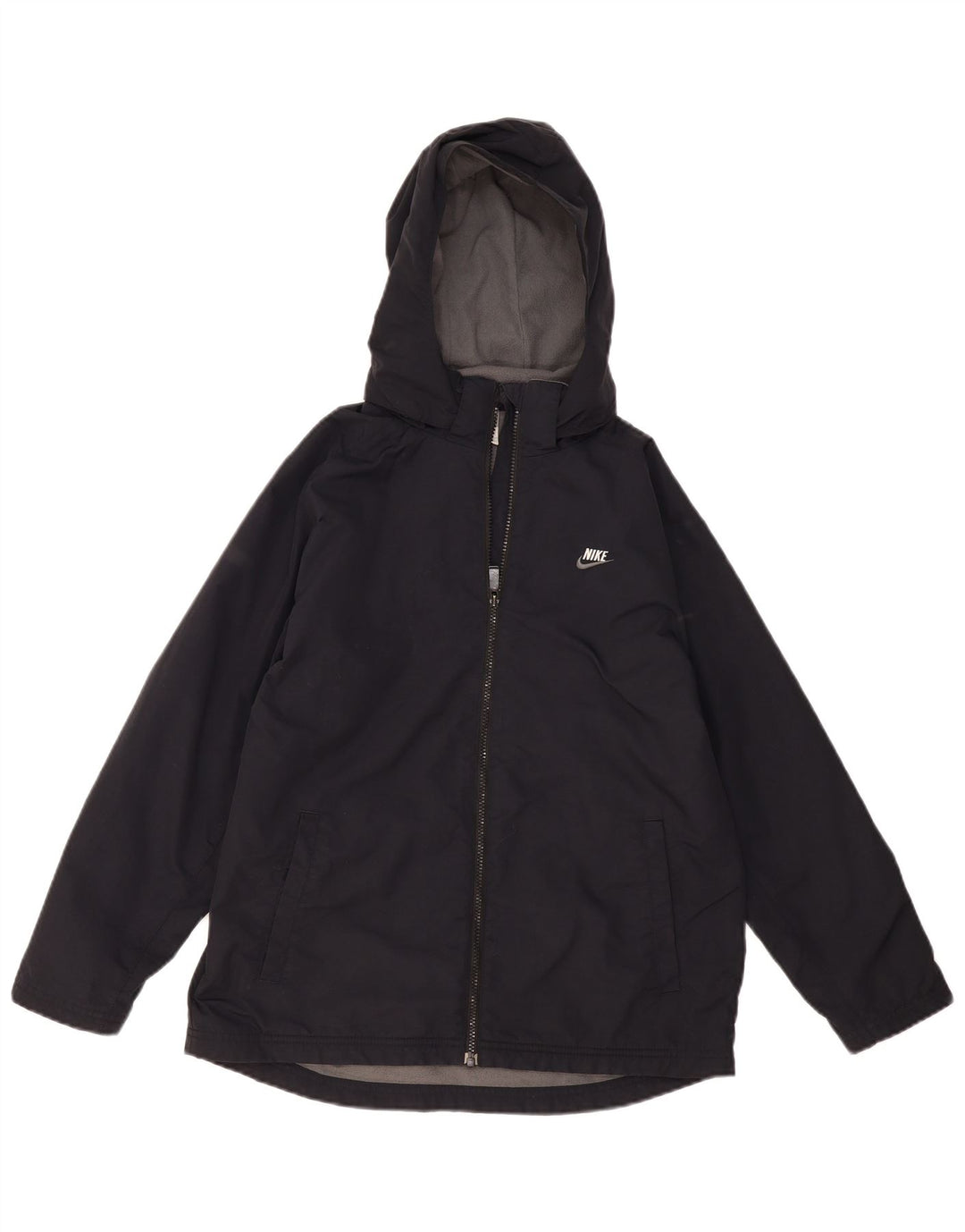 Nike Veste coupe-vent à capuche pour garçon 12-13 ans Large Noir Nylon