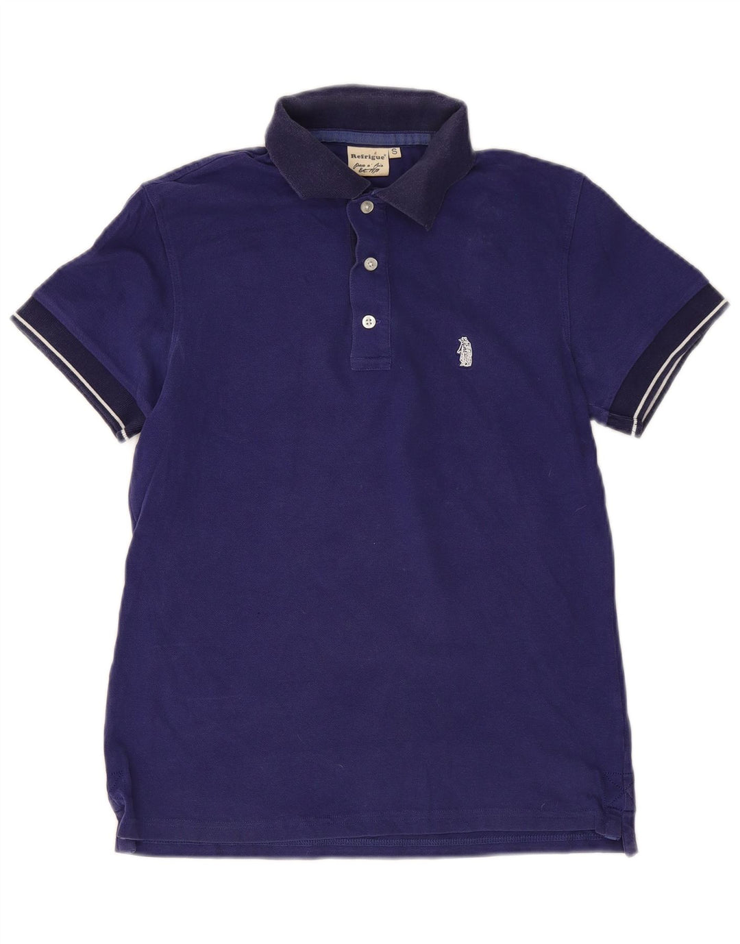 Refrigue Polo Homme Petit Bleu Coton