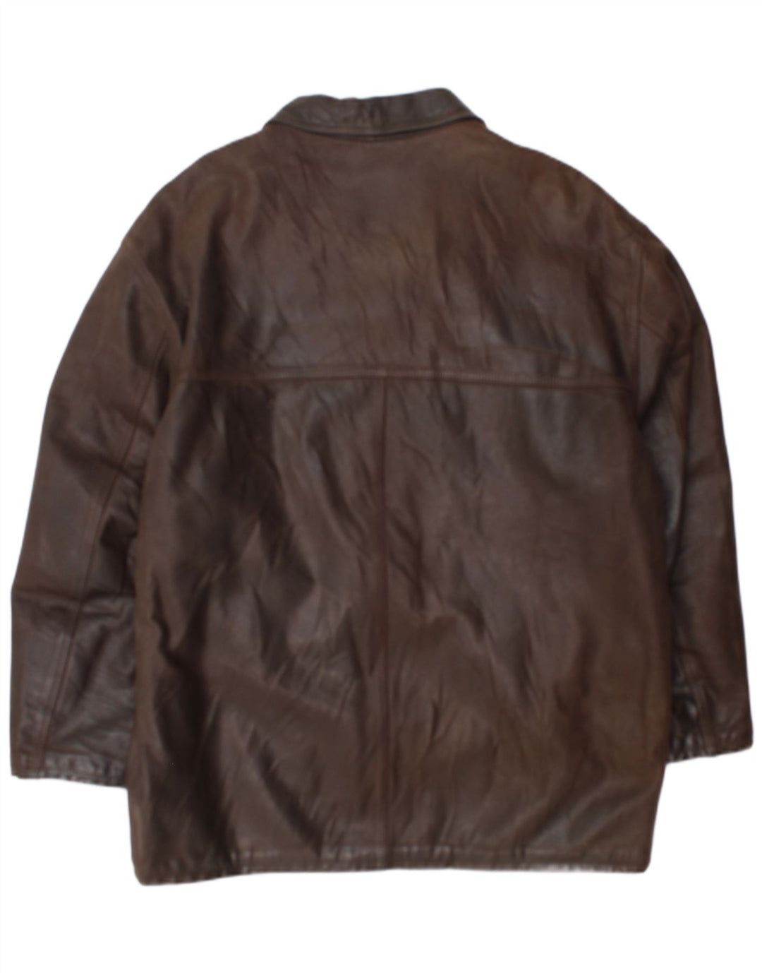 manteau en cuir homme vintage UK 38 Cuir brun moyen