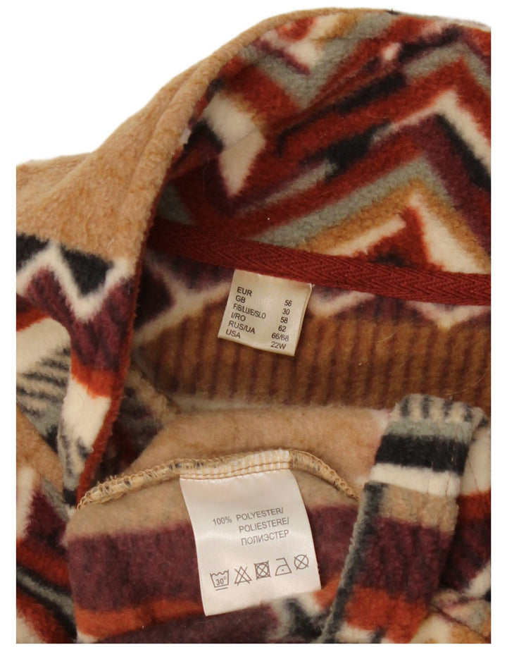 Veste polaire homme vintage EU 56 3XL Patchwork multicolore Polyester