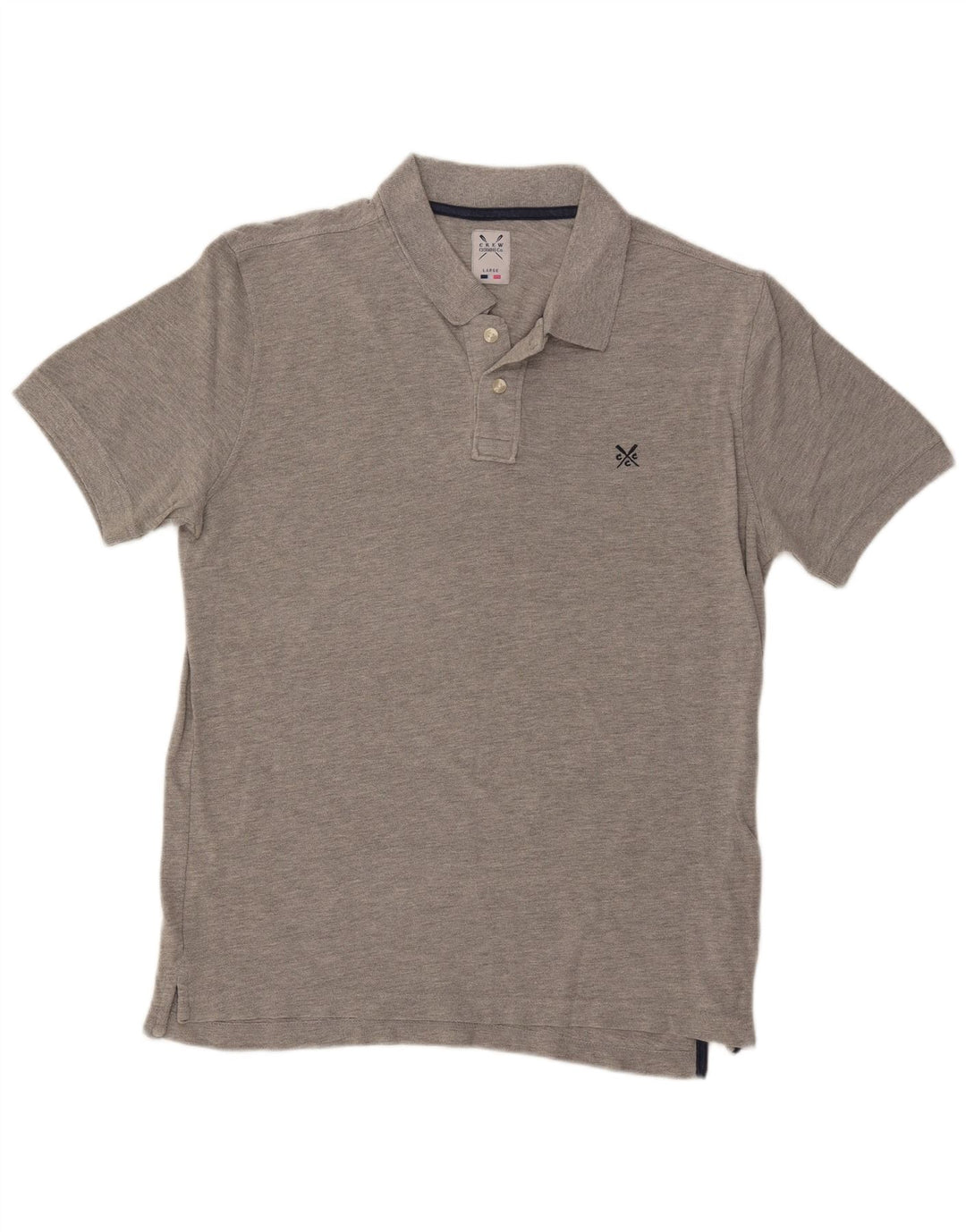 Crew Clothing Polo Homme Grand Gris Coton