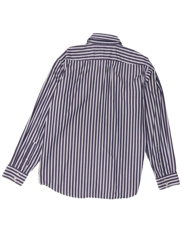 Hugo Boss Chemise coupe régulière pour homme Taille 43 17 XL Bleu marine à fines rayures
