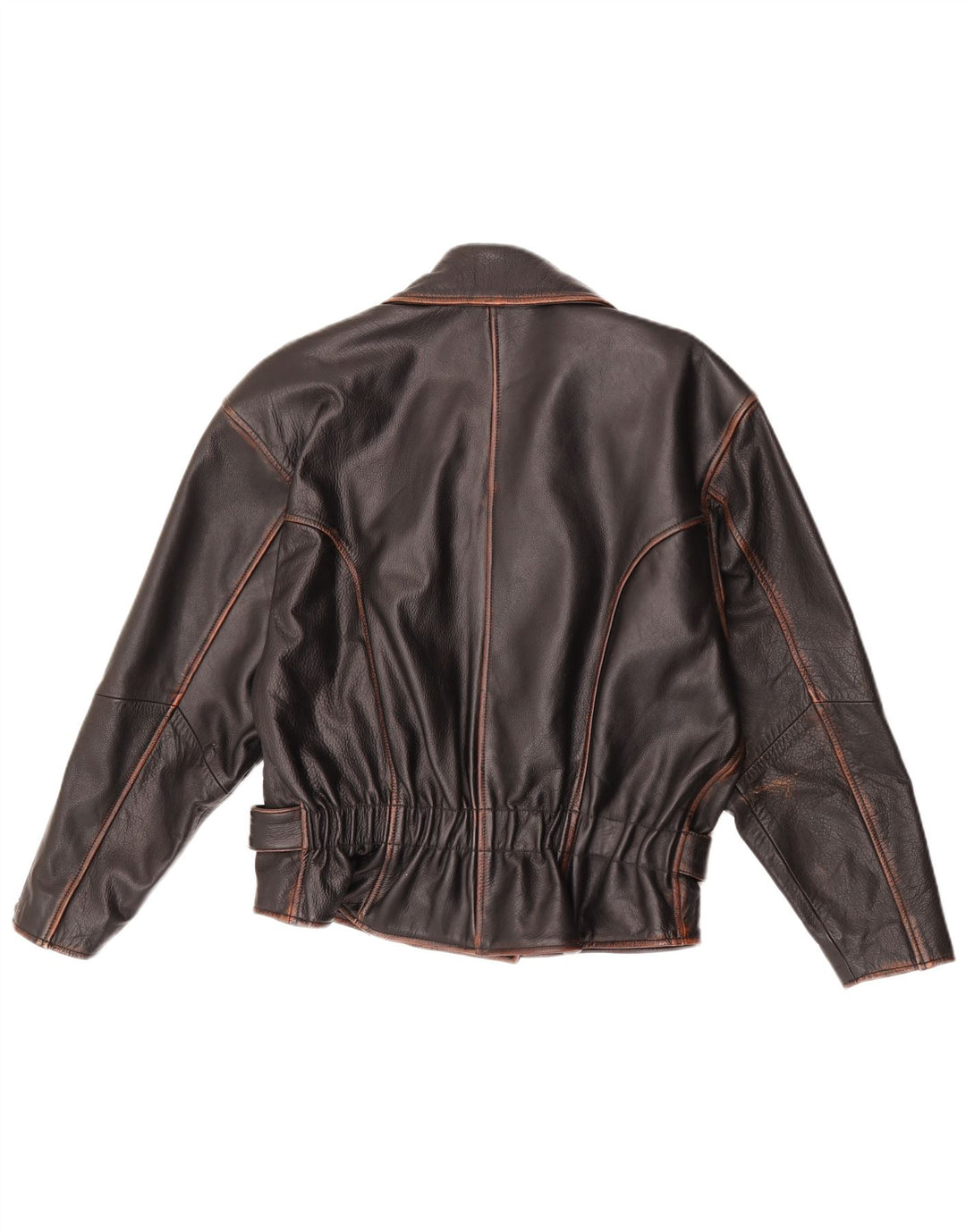 P.S. Company Veste de motard à double boutonnage pour femme UK 12 Marron moyen
