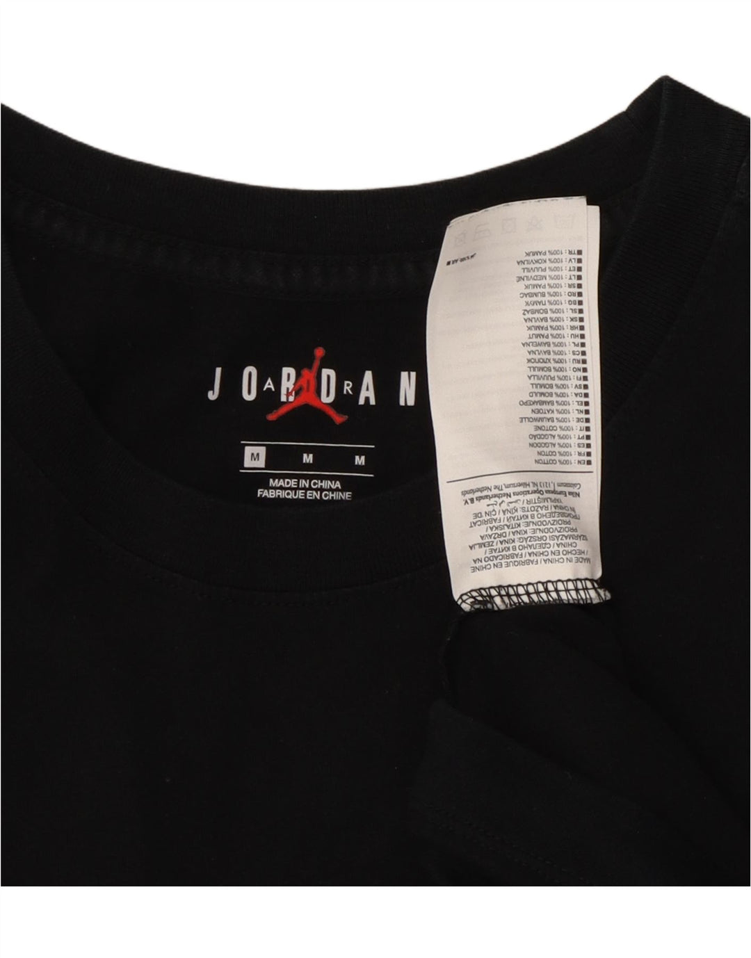 JORDAN T-shirt graphique pour hommes en coton noir moyen