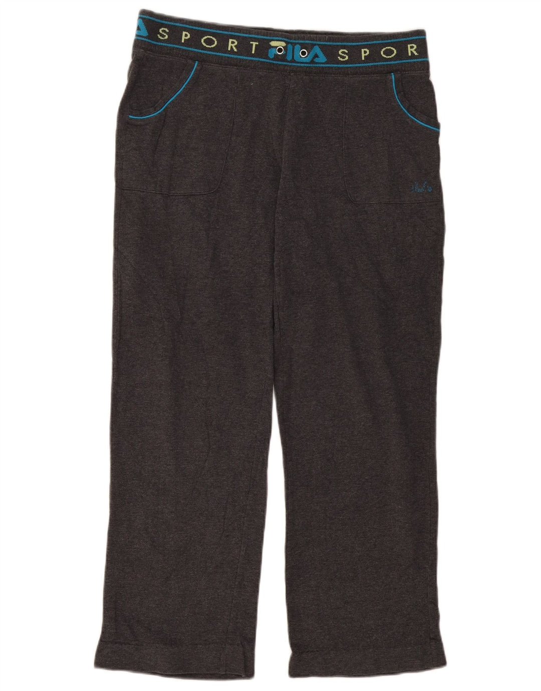 FILA Pantalon de survêtement graphique pour femme UK 14 Gris moyen
