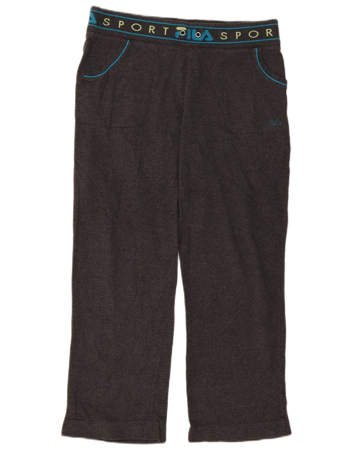 FILA Pantalon de survêtement graphique pour femme UK 14 Gris moyen