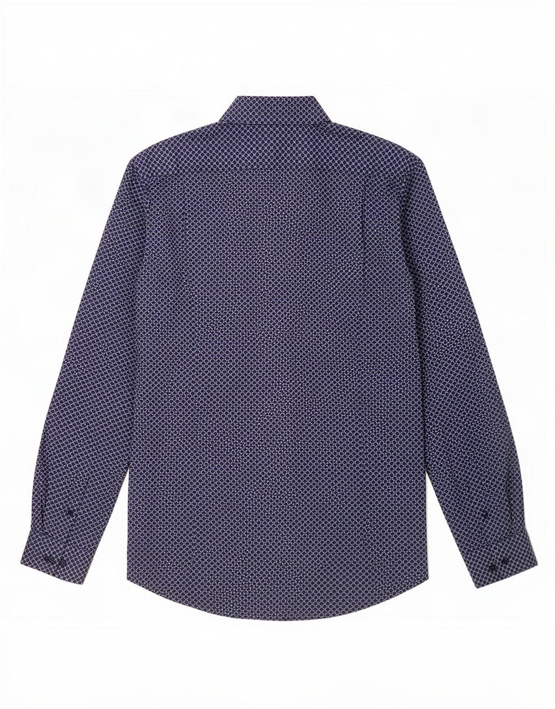 Guide London Chemise Homme Petit Carreau Bleu Marine Coton