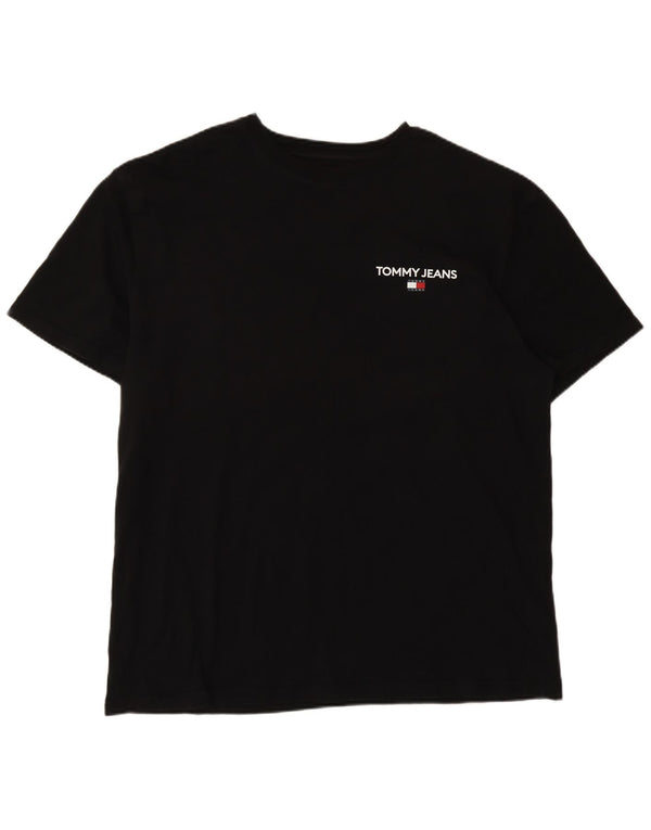 Tommy Hilfiger T-shirt graphique pour hommes, grand, en coton noir