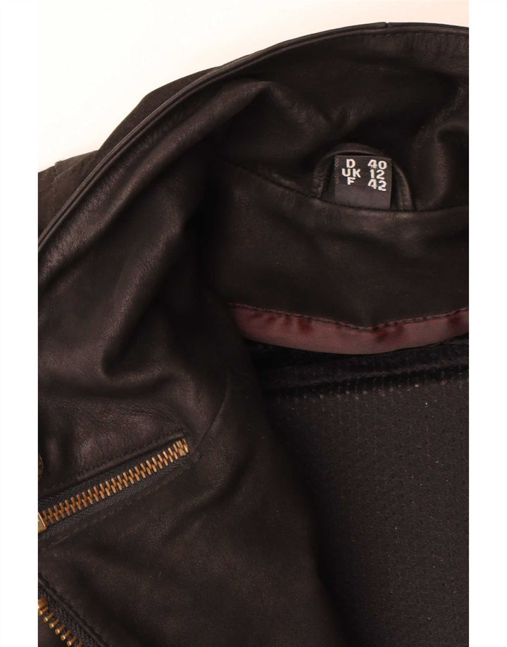 Held Veste de motard en cuir pour femme UK 12 Cuir noir moyen
