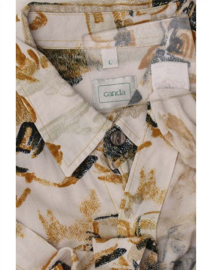 Canda Chemise à Manches Courtes Homme Grand Patchwork Multicolore Viscose