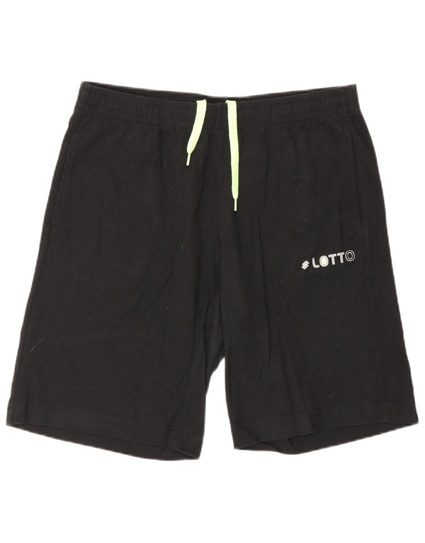 LOTTO Mens Sport Shorts Medium Black Cotton