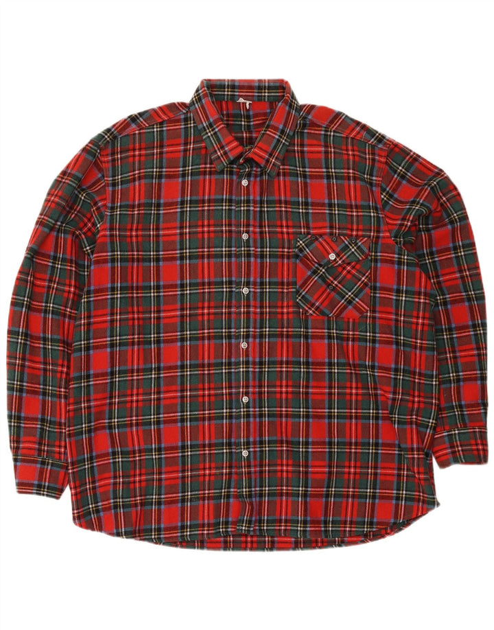 chemise en flanelle homme vintage XL Plaid rouge