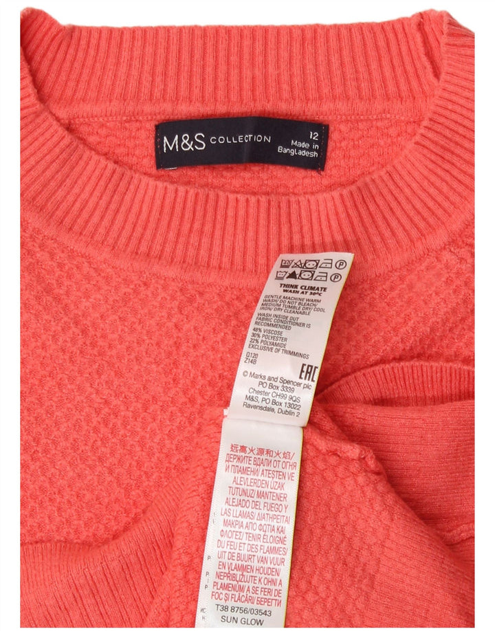 Marks & Spencer Pull ras du cou pour femme UK 12 Orange moyen