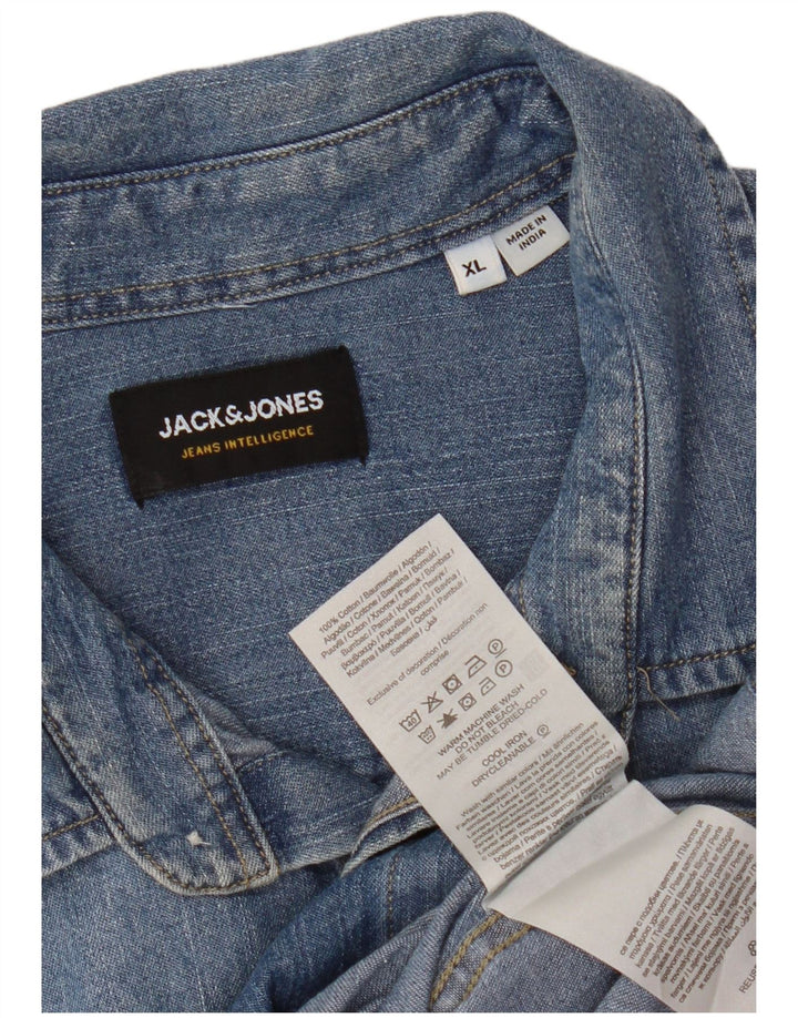 JACK & JONES Chemise en Jean XL Bleu Coton Homme