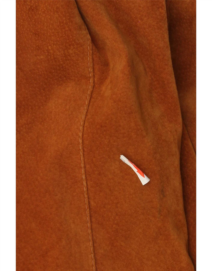 veste en daim femme vintage IT 48 XL Cuir Beige
