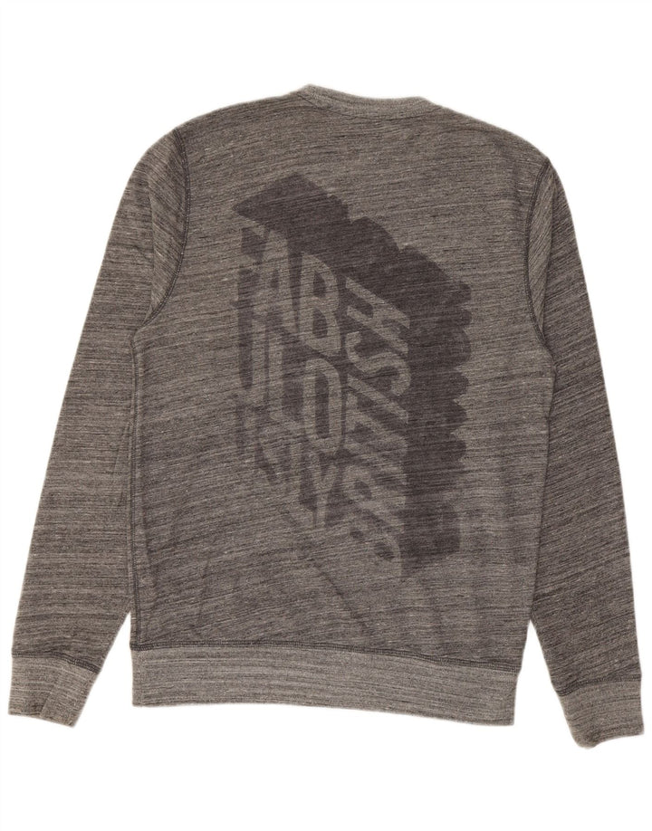 JACK WILLS Sweat-shirt graphique pour homme en coton à fines rayures gris moyen