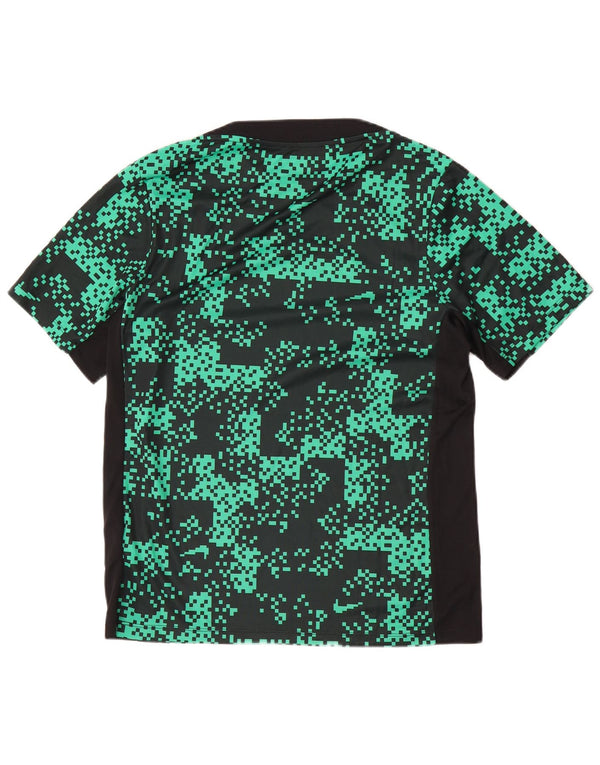 Nike Mens Dri Fit Abstract Pattern Slim T-Shirt Top Vert Moyen Polyester