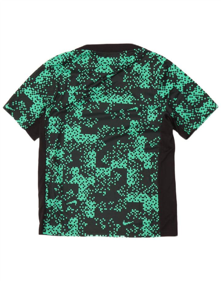 Nike Mens Dri Fit Abstract Pattern Slim T-Shirt Top Vert Moyen Polyester