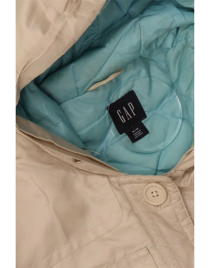 Gap Veste coupe-vent à capuche pour femme UK 14 Medium Off White