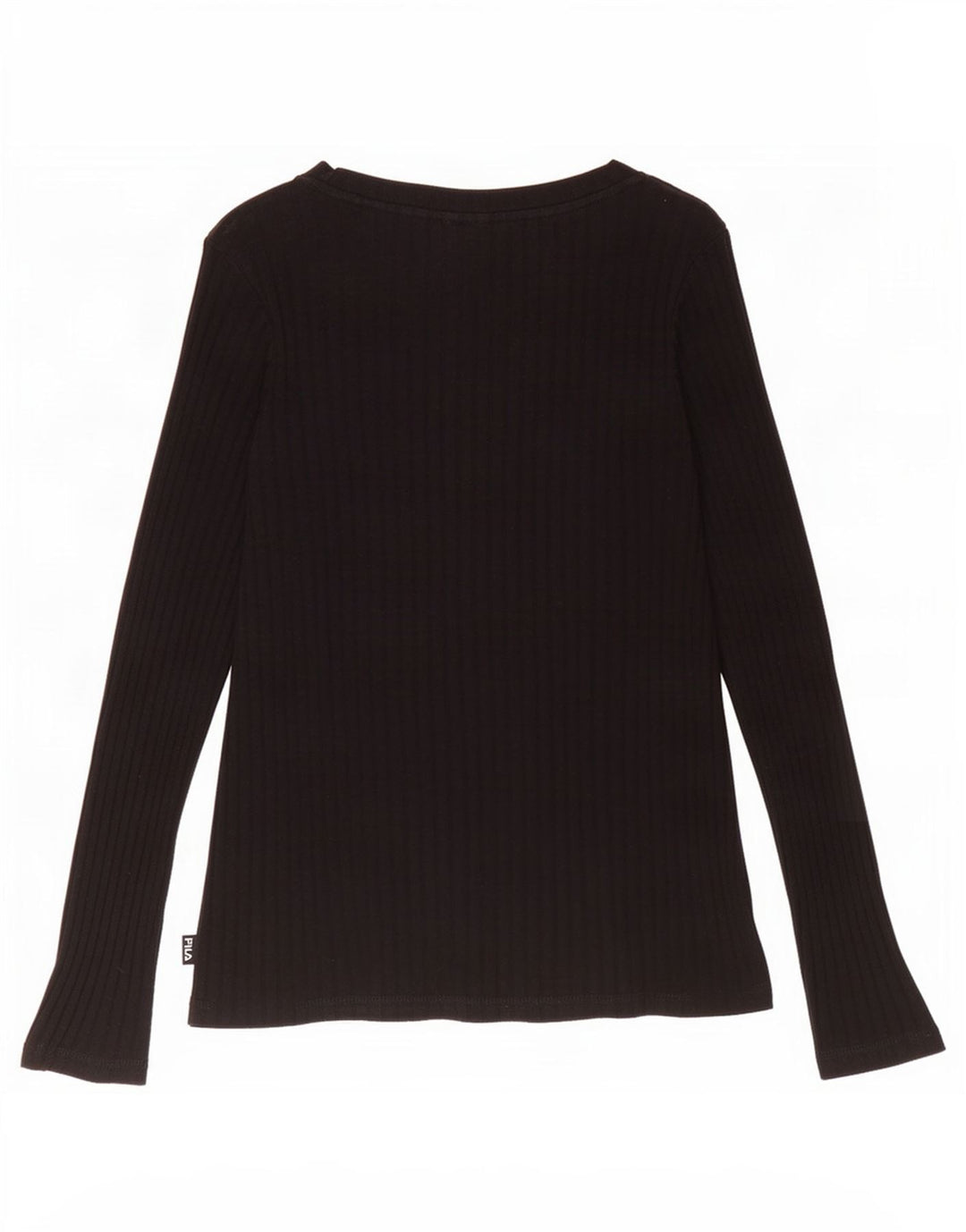 Fila Femme Top Manches Longues UK 12 Moyen Noir Coton